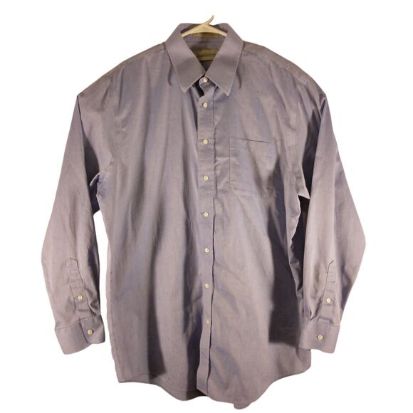 Nordstrom dress shirt mens XL XLarge 17/36 blue long sleeve button wrinkle free - Picture 1 of 8